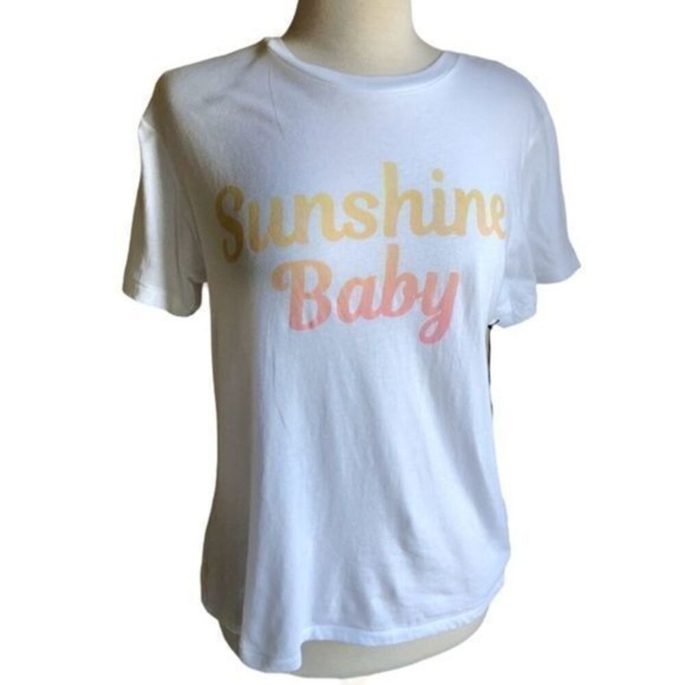 WILDFOX white Sunshine Baby short sleeve tee medium